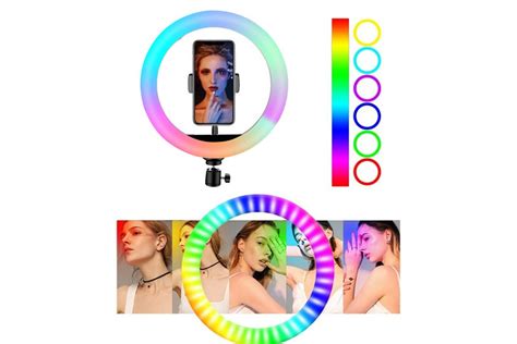 Купить недорого кольцевую лампу RGB SL-R26 с держателем для смартфона ...