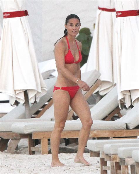Pippa Middleton in Red Bikini - Out with Friends in St Barths, August