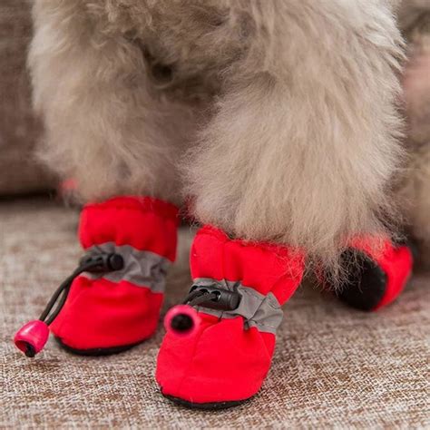 Small Dog Boots Puppy Anti-Slip Shoes Pet Protective Rain Snow Booties