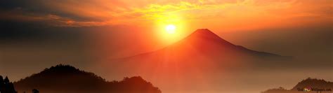 Mount Fuji, Japan Sunrise Art 4K wallpaper download