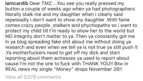 Cardi B Blasts Paparazzi For Harassing Her: If I Smack You, You’ll Sue ...
