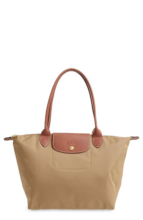 Longchamp Le Pliage Nylon Shoulder Tote Brown - Desert | Editorialist