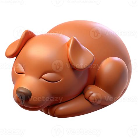 stunning contemporary Sleeping dog curled up, authentic 59396527 PNG