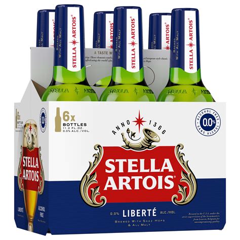 Stella Artois Liberte Non-Alcoholic Beer Beverage, 6 Pack, 11.2 fl oz