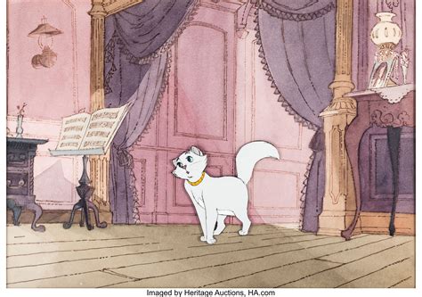 The Aristocats Duchess Production Cel and Master Painted Background ...