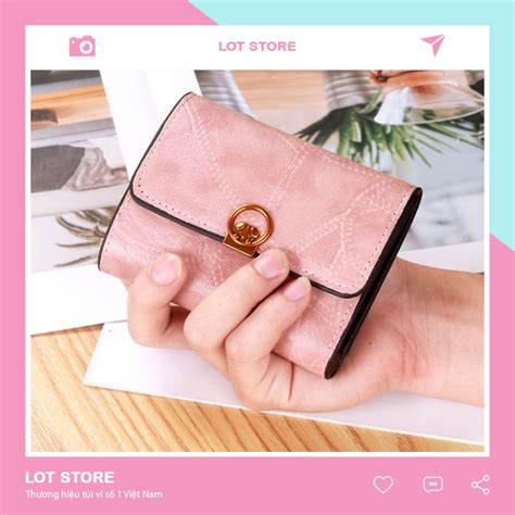 Ví nữ nhỏ ngắn bỏ túi nhiều ngăn cao cấp đựng tiền cute dễ thương VD330