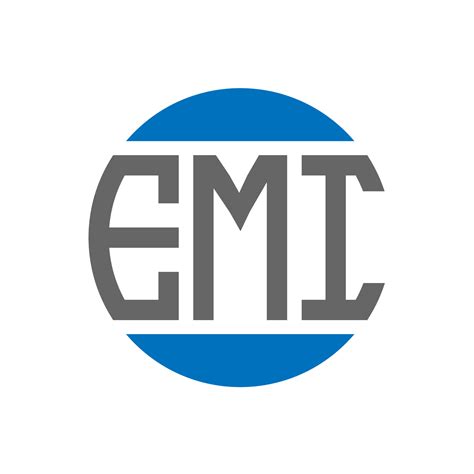 EMI letter logo design on white background. EMI creative initials