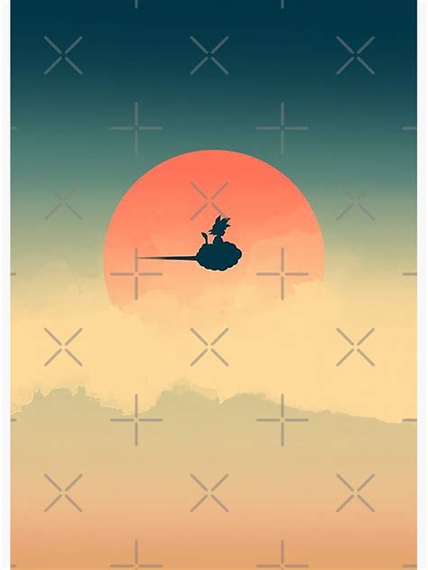 goku flying art print  shabin redbubble