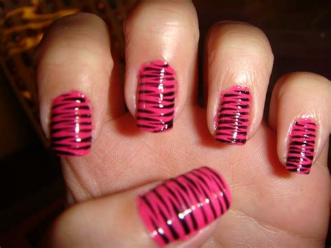 Zebra Nail Designs | Nail Ninja: Rants+zebra nails | Pink zebra nails ...