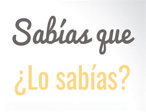 cosas  sabias   lo sabias pichicolanet