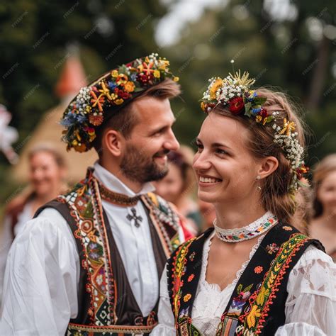 Premium Photo | Traditional Lithuanian Wedding Celebration Cultural