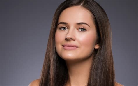 Premium Photo | Natural brunette woman long hair casual makeup. color
