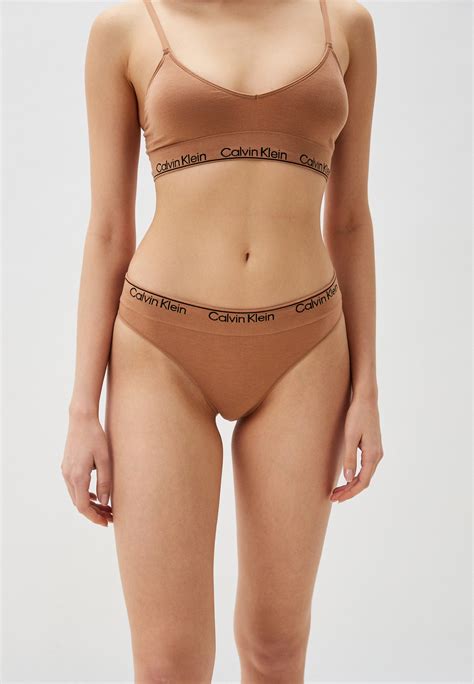 Трусы Calvin Klein Underwear THONG, цвет: бежевый, RTLADD904001 ...