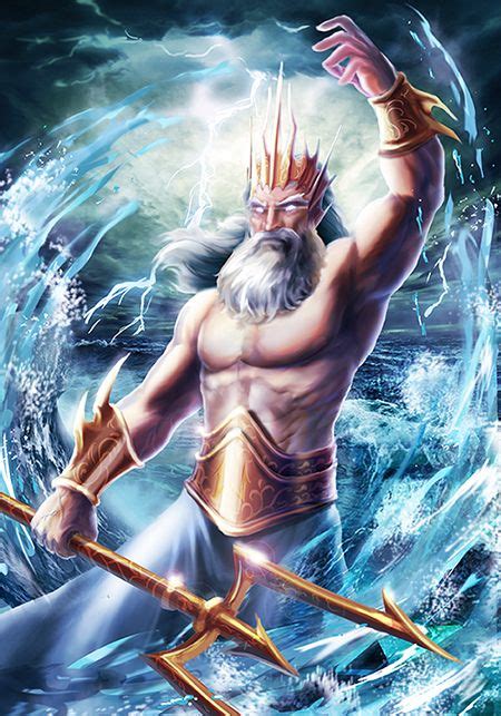 Poseidon by Alan Vadell [©2015] Mythological Creatures, Fantasy ...