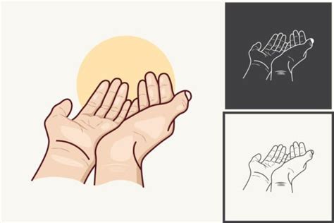 Praying Hands Illustration Graphic by Creative Pixa · Creative Fabrica