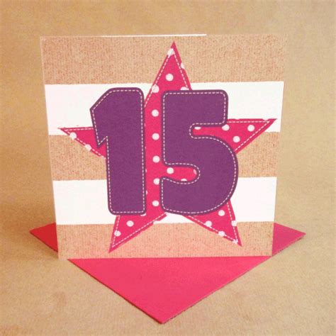Age 15 Girl Birthday Card - Etsy