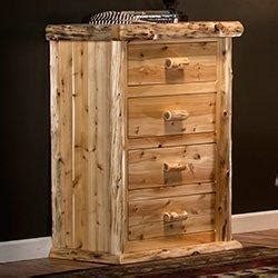 Rustic log bedroom furniture including log bed sets, rustic dressers ...