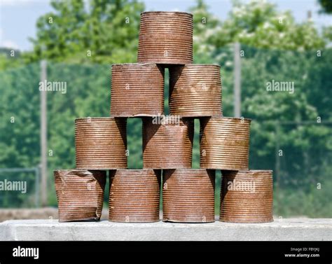 stack of rusty tins Stock Photo - Alamy