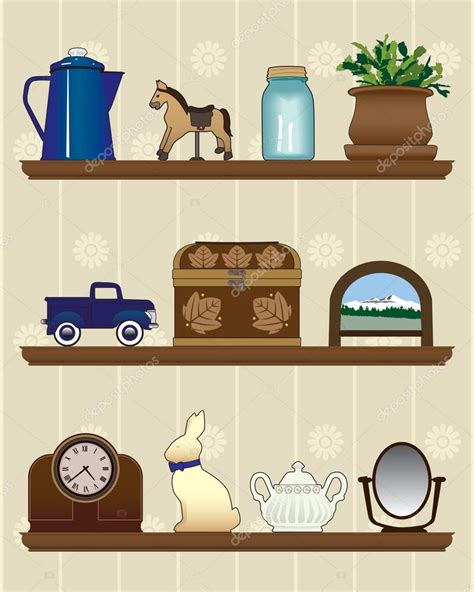 Knick Knack Shelves — Stock Vector © Ken_Cook #117693752