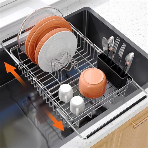 CTVYIBUI in Sink Dish Drying Rack Stainless Steel Dish Drainers for