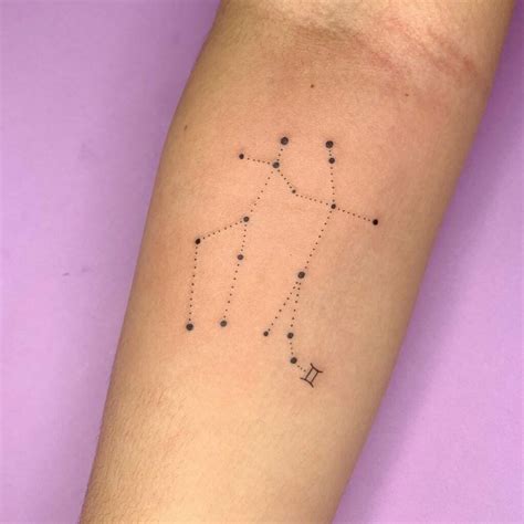 symbolic gemini constellation tattoo designs  modern expression