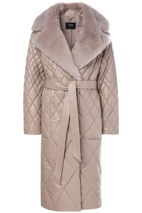Утепленное кожаное пальто SnowQueen_collection 660720003 цены в Москве ...