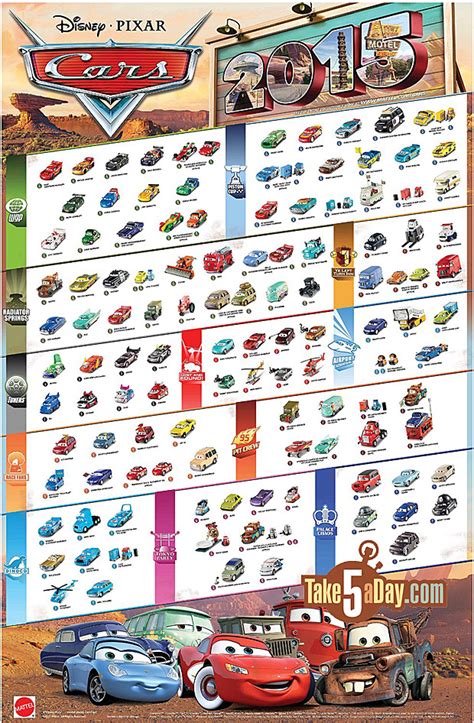 Take Five a Day » Blog Archive » Mattel Disney Pixar CARS: CARS 2015 Poster – New Diecasts ...