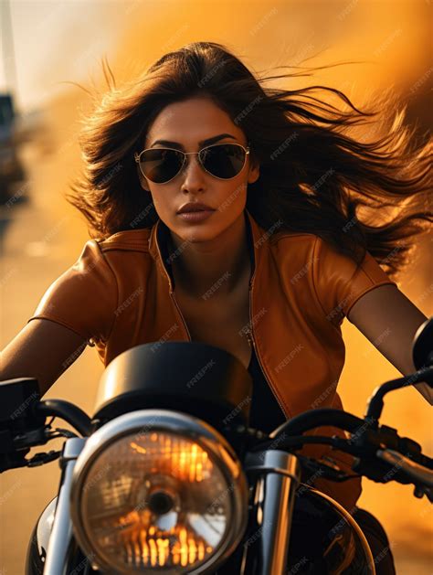 Premium Photo | Adventurous spirit fearless of a female biker an ode to