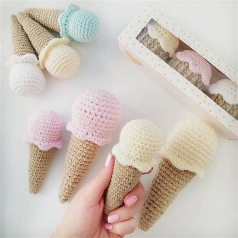 Игрушечное мороженое🍦😋 | Вязание, Пряжа, Игрушки