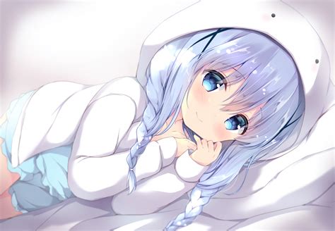 Wallpaper : loli, anime girls, Kafuu Chino, Gochuumon wa Usagi Desu ka ...