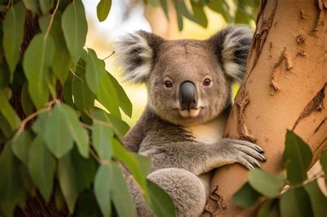 Premium Photo | Australian koala chilling out on a tree in perth