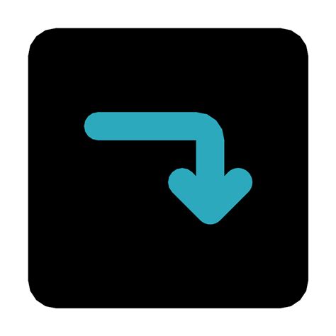 Turn Down Right Direction Square Vector SVG Icon - SVG Repo