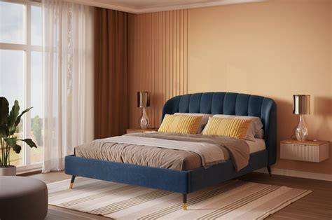 Кровать Льери 160 Velvet Blue – купить в Москве по цене 48 990 рублей в ...