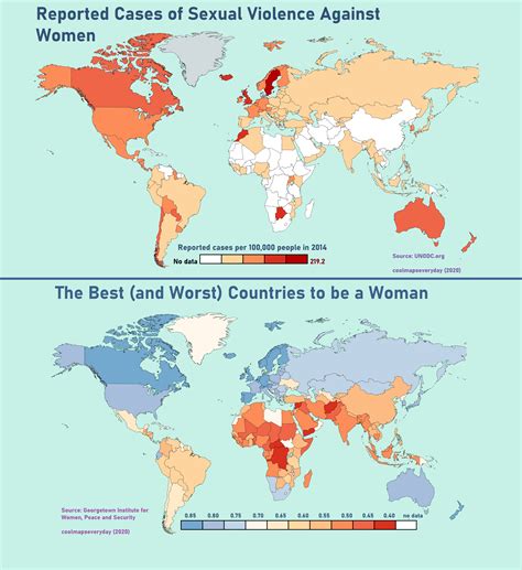 Reported cases of sexual violence against women vs the best countries
