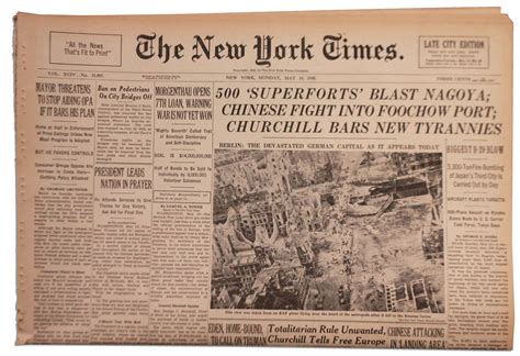 Lot Detail - ''The New York Times'' Newspaper From 14 May 1945 ...