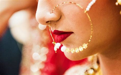 bright red lip color   big nath latest trends  brides