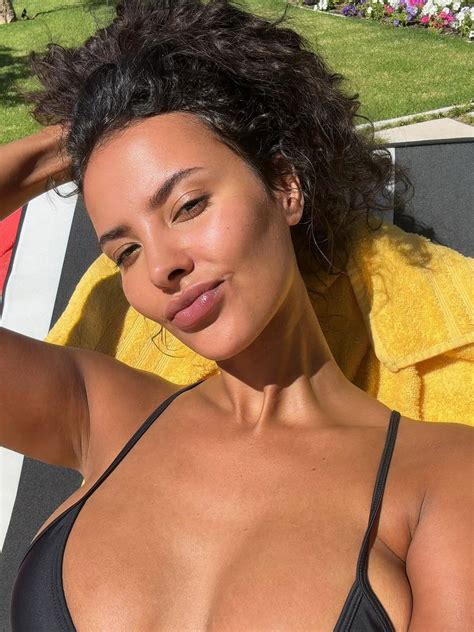 Maya Jama shows off her enviable glowing skin in tiny black bikini | HELLO!