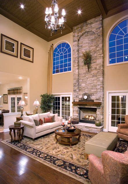 two story family room decorating ideas Room rustic family living homes ...