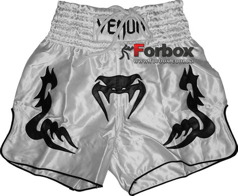 Шорты для тайского бокса Venum Inferno (CO-5807-W, белые с черным ...