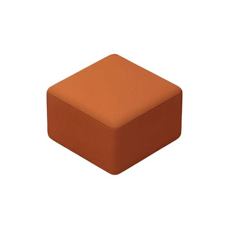 Luxurious Cognac Faux Leather Cube Ottoman Perfect for Modern Living