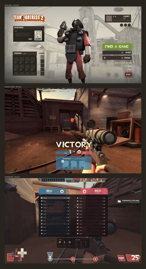 Mocked up some quick UI re-designs! : r/tf2