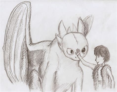 Toothless and Hiccup Sketch by Originalfiat500 on DeviantArt