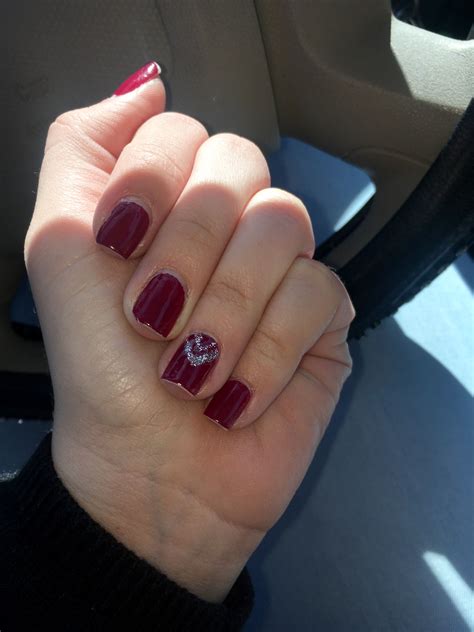 Maroon nails