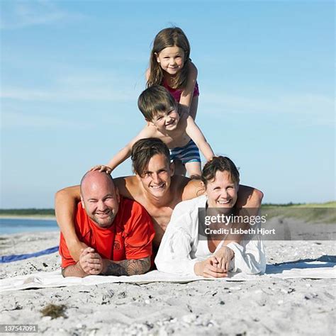 denmark family beach stock  high res pictures  images