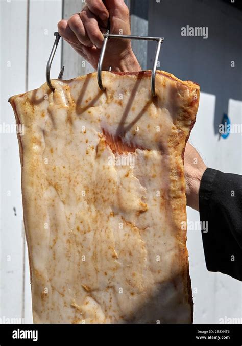 dry cured  smoked bacon stock photo alamy