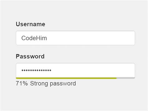jQuery Password Strength Meter with Bootstrap — CodeHim