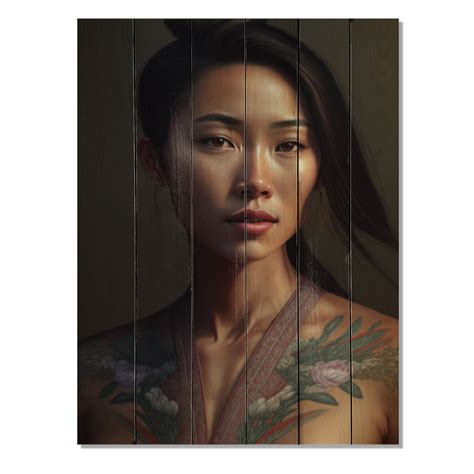 Everly Quinn Beautiful Asian Woman With Flower Tattoo - Asian Woman