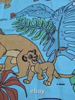 Vtg 90s Disney Lion King Simba Duvet Cover Fabric Sheets Bedding ...