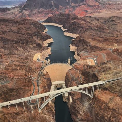 Hoover Dam from Helicopter stock image. Image of hydro - 114377363