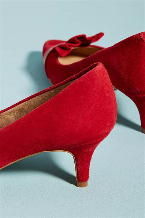 Anthropologie Ruffled Kitten Heels | Anthropologie